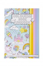 Coloring book with stickers for children - unicorn