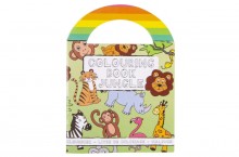 Mini coloring book with stickers - jungle animals
