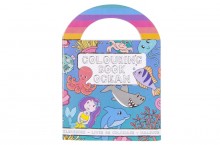 Mini coloring book with stickers - sea animals