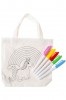Paint bag + felt tip pens unicorn