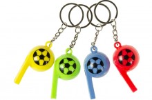 Soccer whistle keychain