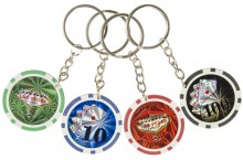 Keychain chip for poker or casino