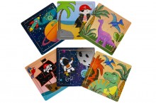 Wooden puzzle for children space pirates ...