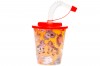 Plastic cup with a tube and a lid - farm animals 3D