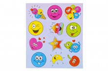 Set of stickers 12 pieces - happy faces emoticons