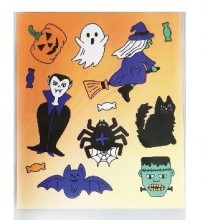 A set of 12 stickers - Halloween