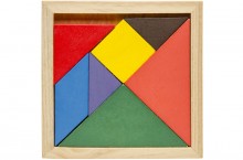 Fából készült tangram puzzle