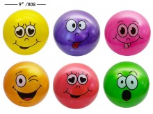 Happy face ball - mix of patterns
