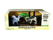 Dinosaur figures, set in a box