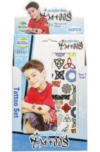 Tattoos for a boy - a set of 36 pieces