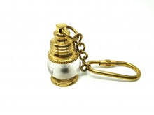 Exclusive keychain - ship's lamp - brass