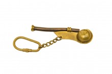 Key ring exclusive - whistle - brass