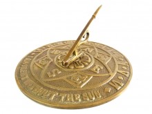Brass sundial for the garden - Flower