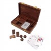 A set of 3 traditional games - Dice Game, Playing Cards, Dominoes
