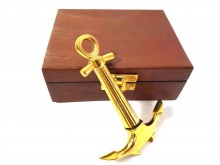 Metal opener and corkscrew in a wooden box - ...