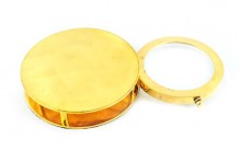 Folding magnifying glass - brass