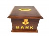 Wooden money bank - Bank