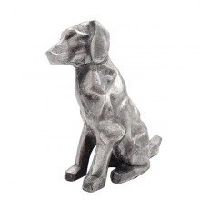 Dog figurine, 26 cm, aluminum