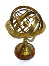 Spherical astrolabe on XL wooden base