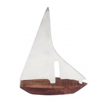 Dekoratív jacht figura, 27 cm