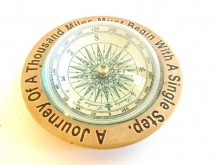Brass lenticular compass