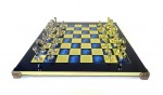 Exkluzív, nagy, klasszikus fém sakk Stauton, 36 x 36 cm