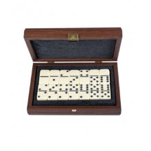 Exclusive dominoes in a 24x17cm wooden box