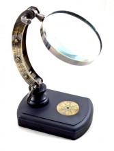 Magnifier - wooden brass magnifying glass