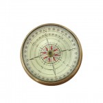 Mosiężny kompas soczewkowy z pływającą tarczą
