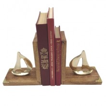Bookends - brass yachts (2 pieces)
