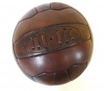 A ball made of natural leather in a retro style