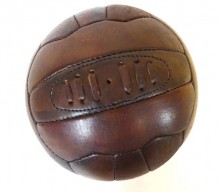 A ball made of natural leather in a retro style