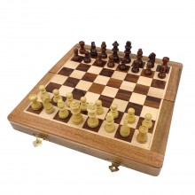 Magnetic chess, Indian rosewood, 25 x 25 cm