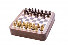 Magnetic chess with a drawer, 13 x 13 cm