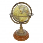 Globus dekoracyjny na mosiężnej podstawie