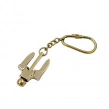 Exclusive key ring - anchor - brass