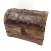 Wooden casket with metal decorations