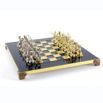 Ekskluzywne mosiężne szachy  - Łucznicy 28x28 cm
