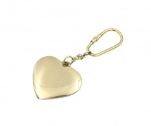 A lovers' keychain - a heart of brass