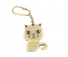 Brass Keychain - cat