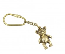 Brass keychain - teddy bear