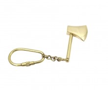 Brass firefighter keychain - ax