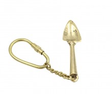 Brass gardener's keychain - spade
