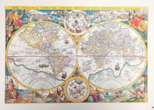 Old World Map - Orbis Terrarum reprint - P. ...