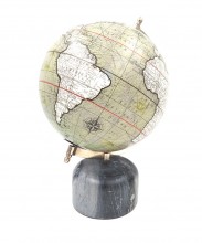 Decorative globe on a stone base