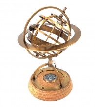 Spherical astrolabe with compass