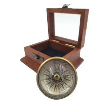 Desk Lens Compass in Wood - Style Course