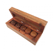 Set of Dice in a Wooden Case