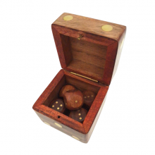 Game Dice in a Wooden Box - Elegance and ...