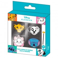 Disney erasers - licensed product 4 pieces